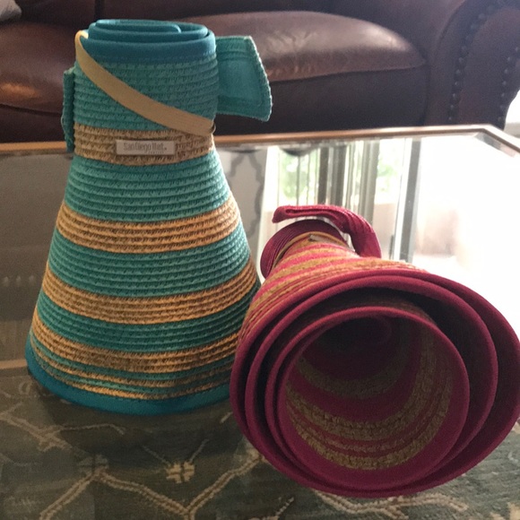 San Diego Hat Co Roll Up Striped Visor NWOT - Picture 4 of 4